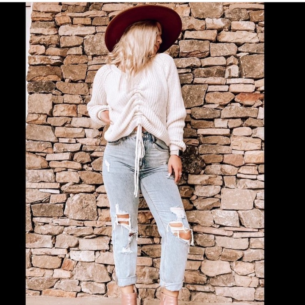 Cinched sweater